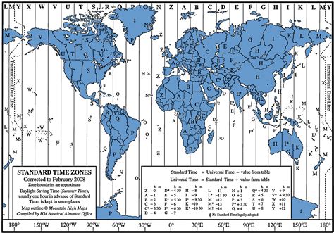World Map with Time Zones